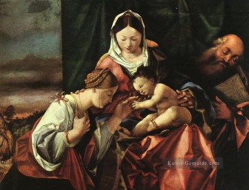 Lorenzo Lotto Werke - Die mystische Vermählung der St Catherine Renaissance Lorenzo Lotto